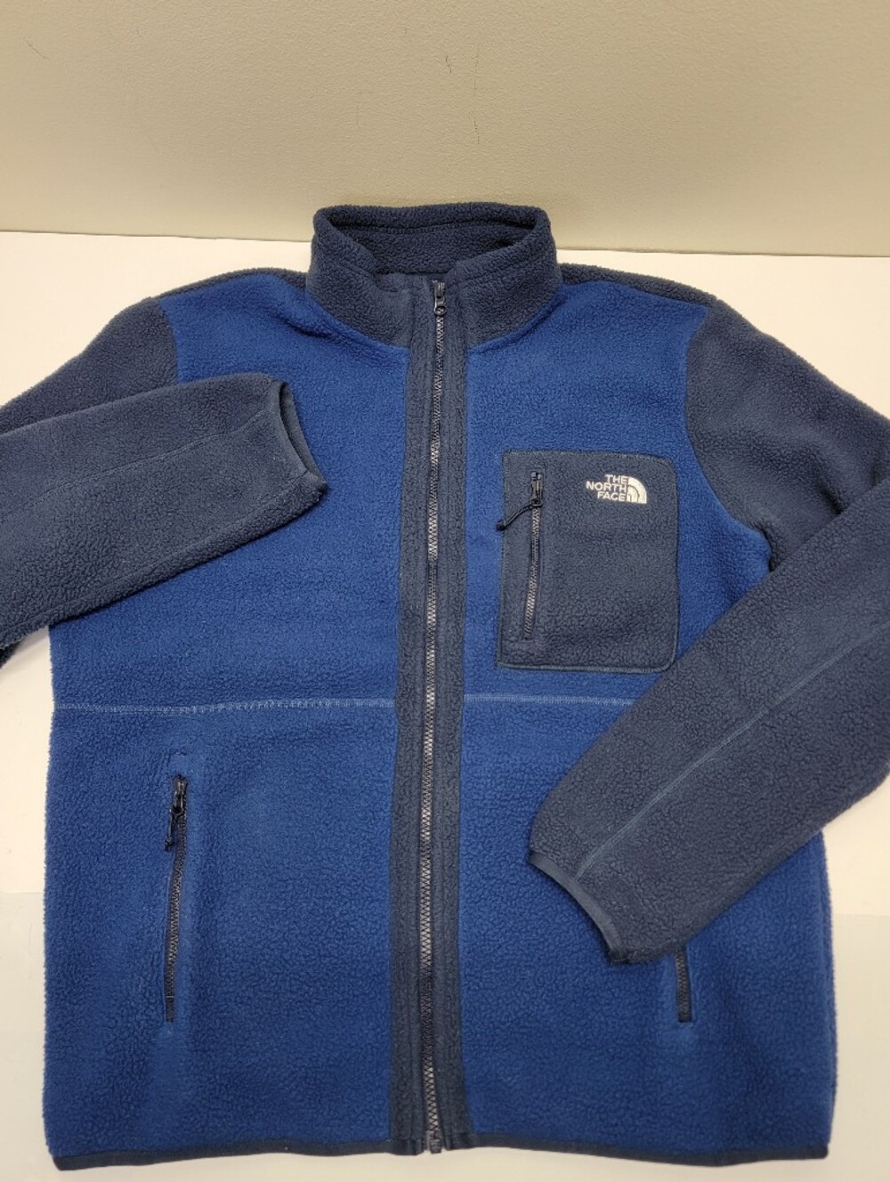 The North Face Two-Tone Blue/Navy Fleece Jacket Mens Medium